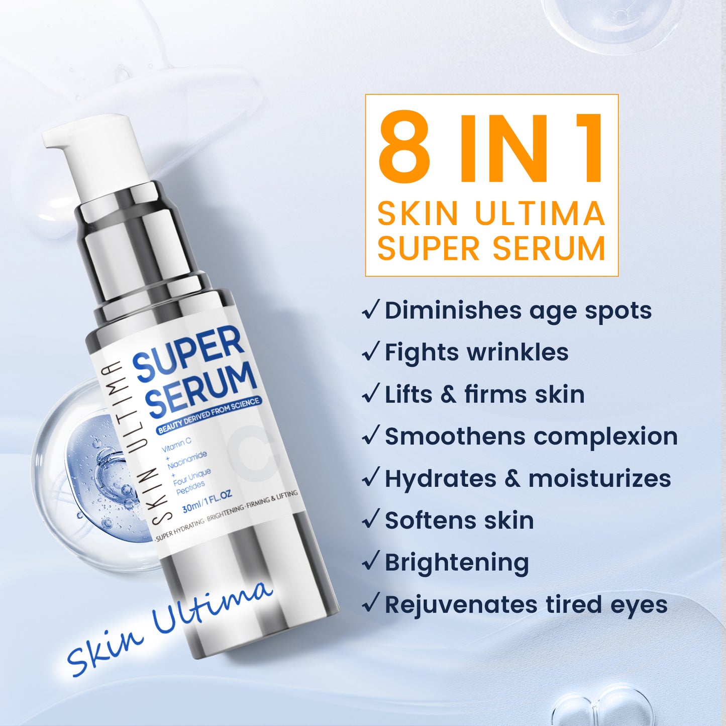 Skin Ultima All-In-1 Formula Super Serum for Mature Skin over 50